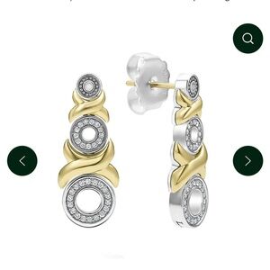 LAGOS 18K Gold/Silver and Diamond Drop Earrings